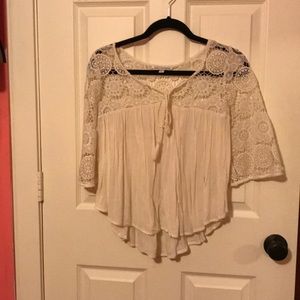 Cream lacy top